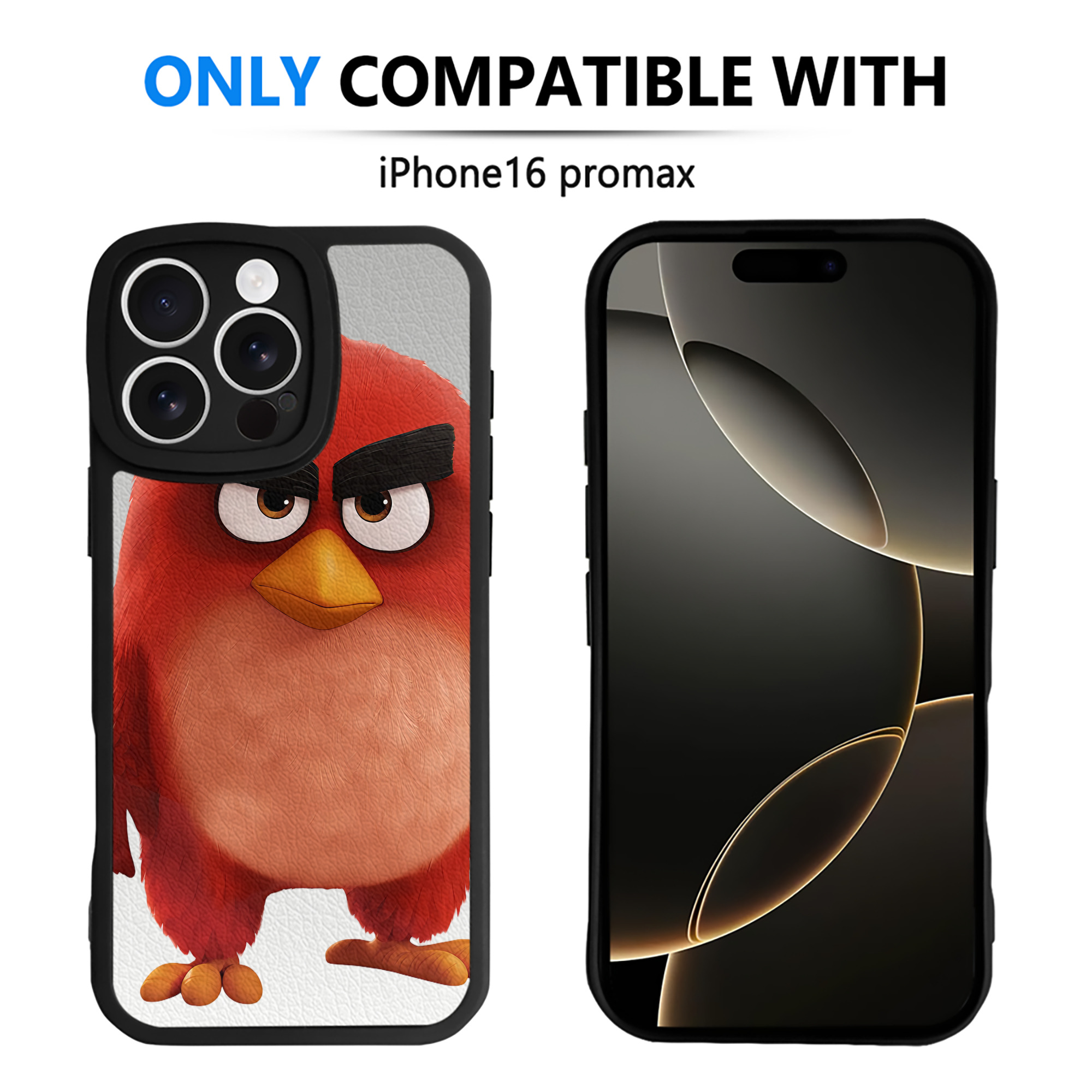 （画像用） Angry Birds アングリーバード 【iPhone 16シリーズ対応】シリコンスマホケース（レザー調） 材質：シリコン